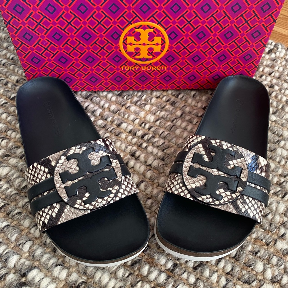 Tory Burch Animal Print Slides